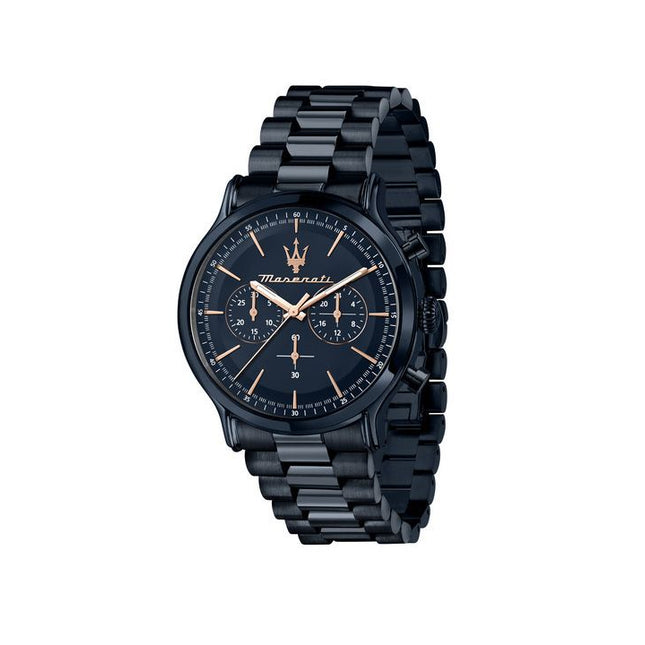 Maserati Successo Lifestyle Blue Edition Chronograph Stainless Steel Blue Dial Quartz R8873618032 100M Men's Watch