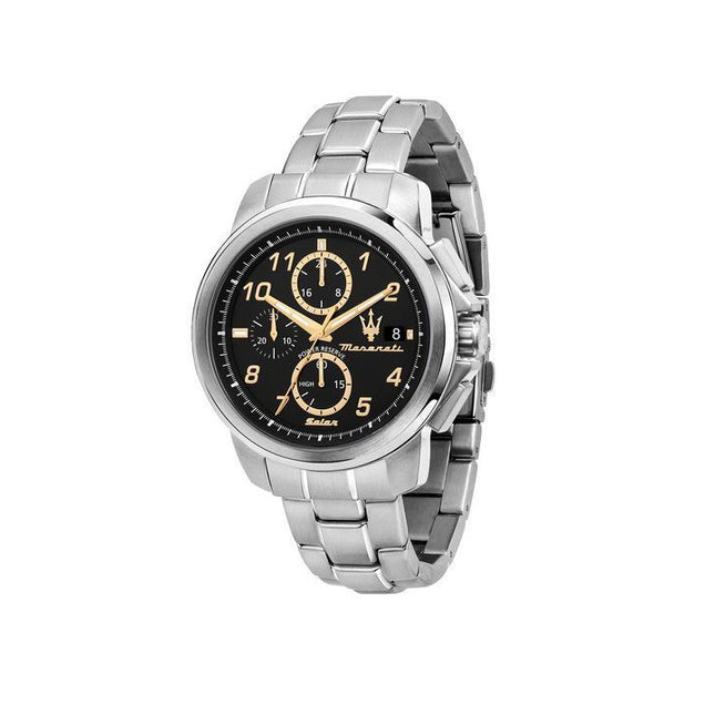 Maserati Successo Limited Edition Chronograph Stainless Steel Black Dial Solar R8873645007 Men's Watch