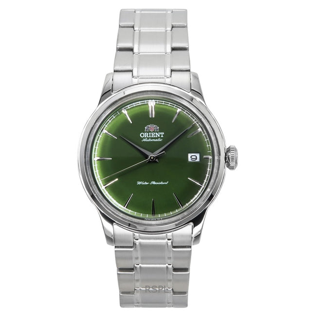 Orient Bambino Stainless Steel Grass Green Dial Automatic RA-AC0M09E Men's Watch