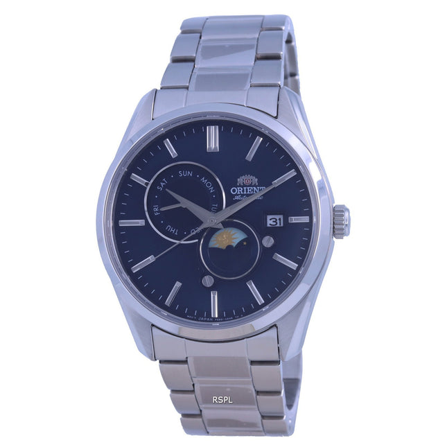 Orient Contemporary Sun  Moon Blue Dial Automatic RA-AK0308L10B Mens Watch