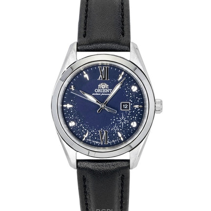 Orient Stretto Leather Strap Blue Dial Solar RA-WG0605L Women's Watch