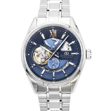 Orient Star Keshiki Limited Edition Stainless Steel Open Heart Blue Grey Dial Automatic RE-AV0132L 100M Men's Watch
