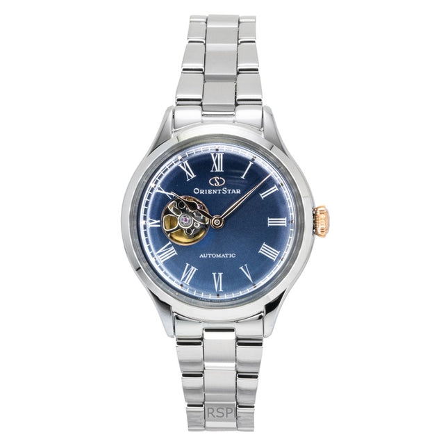 Orient Star Keshiki Classic Limited Edition Stainless Steel Open Heart Blue Grey Dial Automatic RE-ND0022L Women's Watch