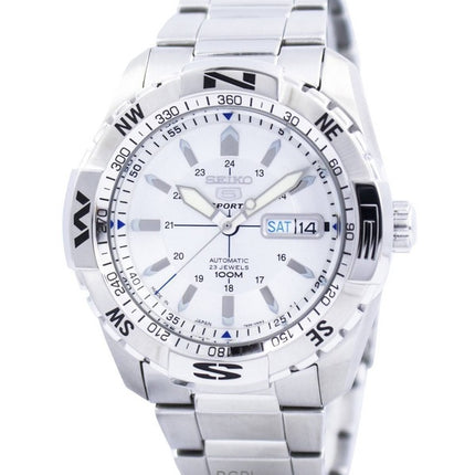 Refurbished Seiko 5 Sports Silver Dial Automatic 23 Jewels Japan Made SNZJ03J1 Men's Watch