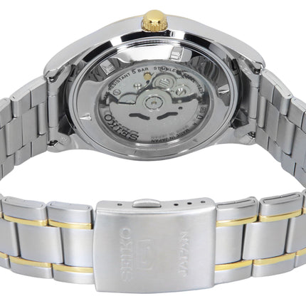 Refurbished Seiko 5 Two Tone Stainless Steel White Arabic Dial Automatic SNKP22J1 Men's Watch