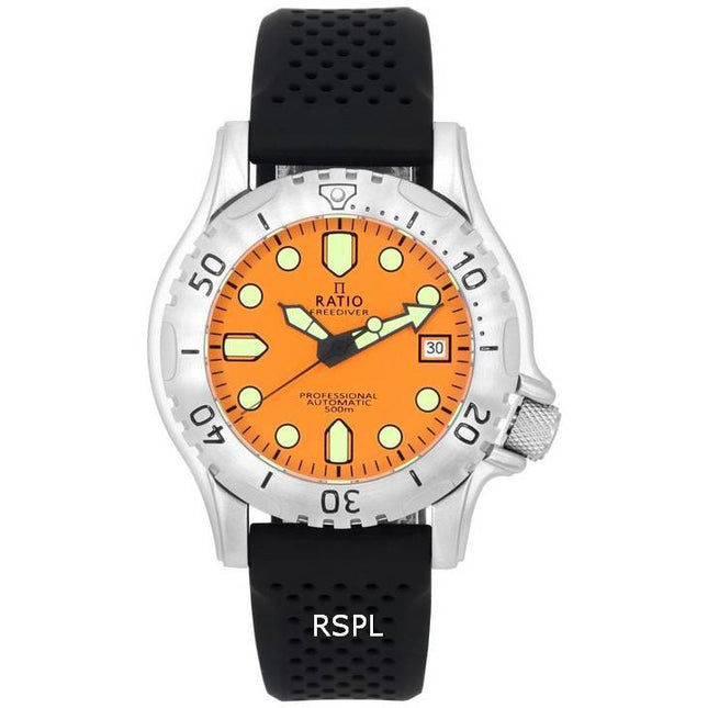 Ratio FreeDiver Professional Sapphire Orange Dial Automatic RTF017 500M Men's Watch