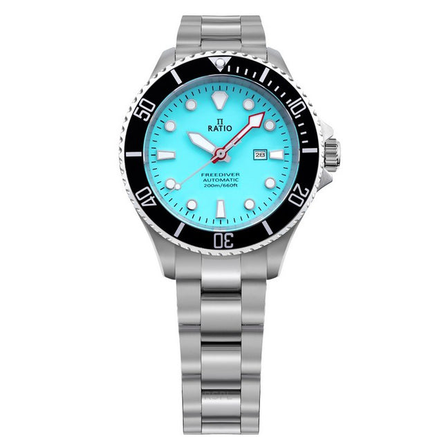 Ratio FreeDiver Sapphire Stainless Steel Ice Blue Dial Automatic RTFL837 200M Women's Watch