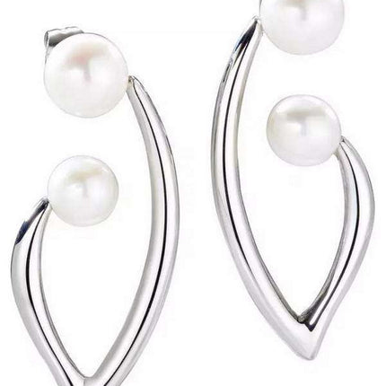 Morellato Foglie Stainless Steel Cultured Pearl SAKH16 Womens Earrings