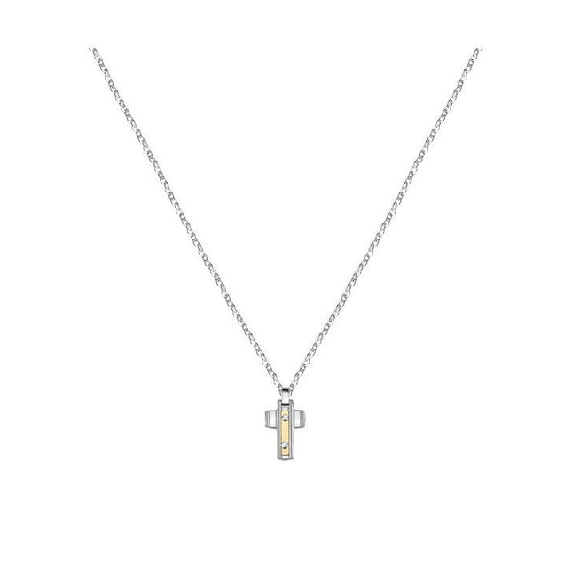Morellato Gold Stainless Steel And 750 Gold Necklace SATM02 For Men