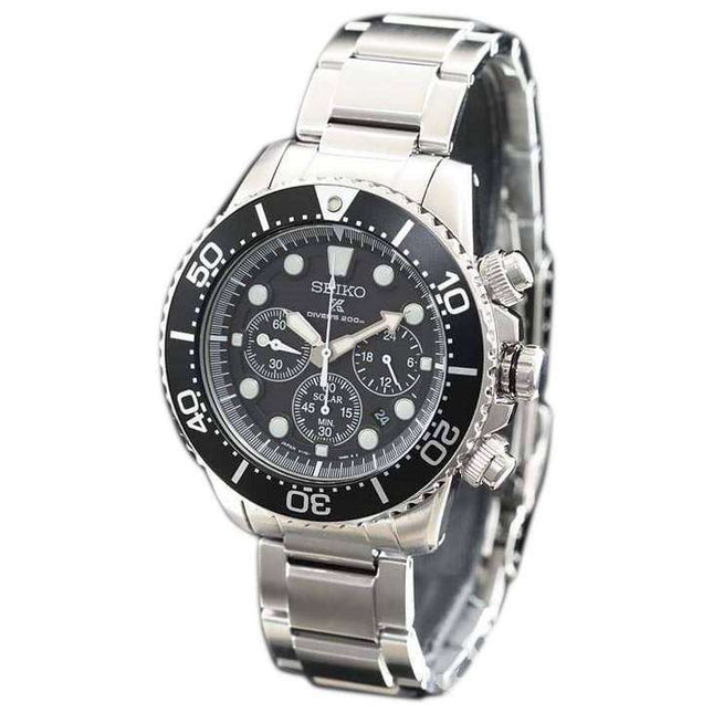Seiko Prospex Scuba Diver SBDL047 Japan Made Chronograph Solar 200M Men's Watch