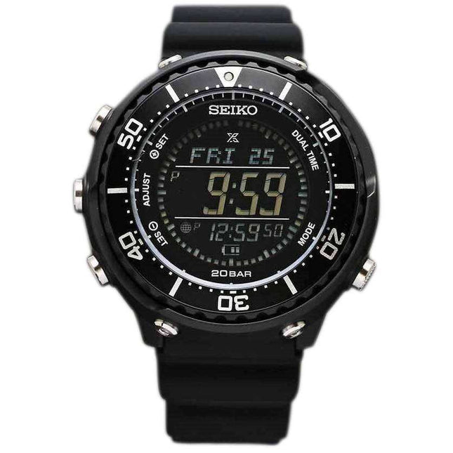 Seiko Prospex SBEP001 Fieldmaster Lowercase Dual Time Solar 200M Men's Watch