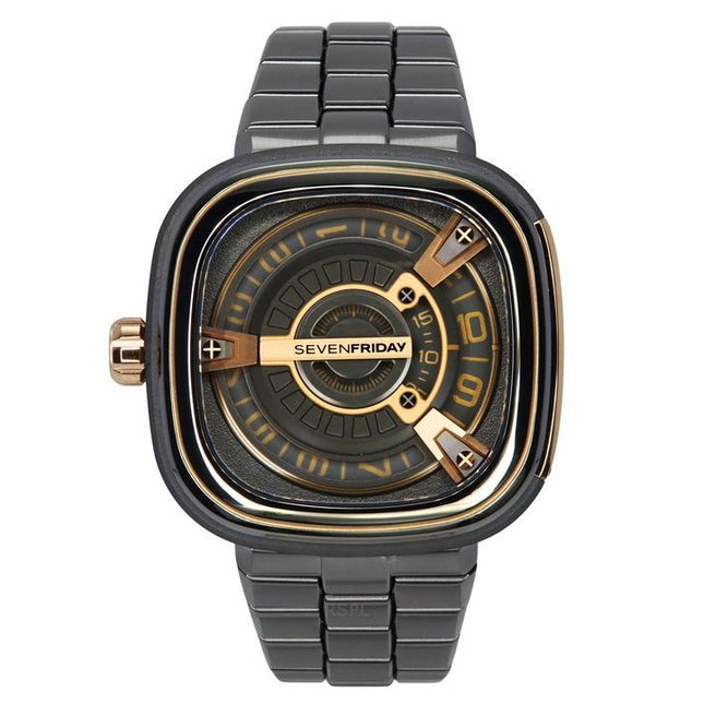 Sevenfriday M-Series Stainless Steel Black Dial Automatic M2/02M SF-M2-02M Men's Watch