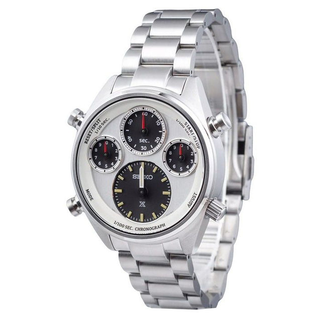 Seiko Prospex Speedtimer Watchmaking 110th Anniversary Limited Edition Chronograph Black And White Dial Solar SFJ009P1 100M Men's Watch