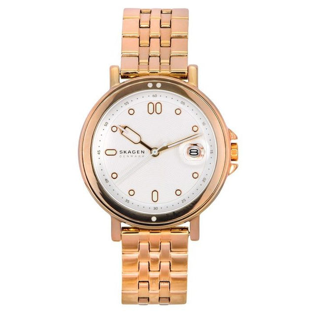 Skagen Signatur Lille Sport Rose Gold Tone Stainless Steel Silver Dial Quartz SKW3136 Women's Watch