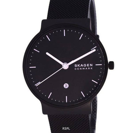 Skagen Ancher Stainless Steel Mesh Black Dial Quartz SKW6778 Mens Watch
