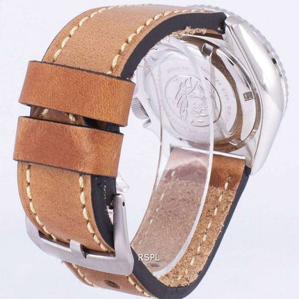 Seiko Automatic SKX007J1-LS17 Diver's 200M Japan Made Brown Leather Strap Men's Watch