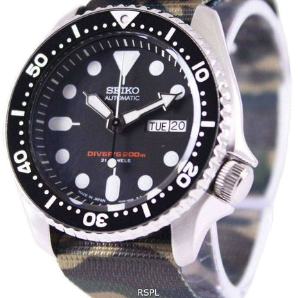 Seiko Automatic Diver's 200M Army NATO Strap SKX007J1-var-NATO5 Mens Watch