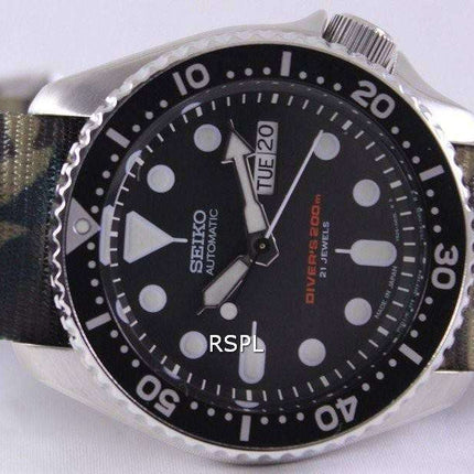 Seiko Automatic Diver's 200M Army NATO Strap SKX007J1-var-NATO5 Mens Watch