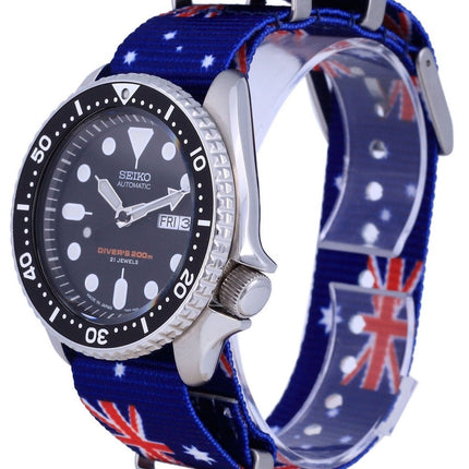 Seiko Automatic Divers Japan Made Polyester SKX007J1-var-NATO30 200M Mens Watch