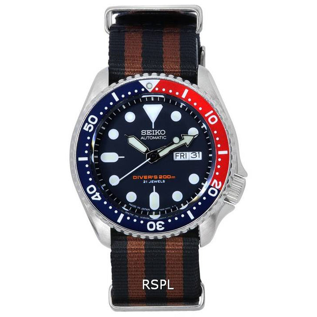 Seiko Blue Dial Automatic Diver's SKX009J1-var-NATO22 200M Men's Watch