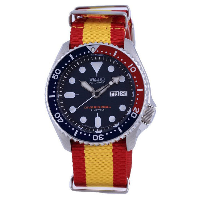 Seiko Automatic Divers Polyester Japan Made SKX009J1-var-NATO29 200M Mens Watch