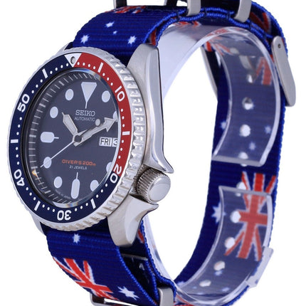 Seiko Automatic Divers Polyester Japan Made SKX009J1-var-NATO30 200M Mens Watch