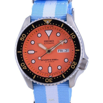 Seiko Automatic Divers Japan Made Polyester SKX011J1-var-NATO24 200M Mens Watch
