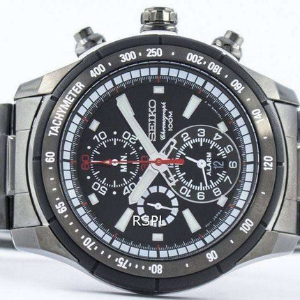 Seiko Quartz Alarm Chronograph Tachymeter SNAC91 SNAC91P1 SNAC91P Men's Watch