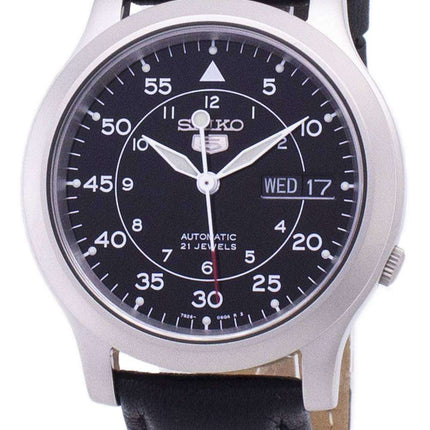 Seiko 5 Military SNK809K2-SS3 Automatic Black Leather Strap Men's Watch