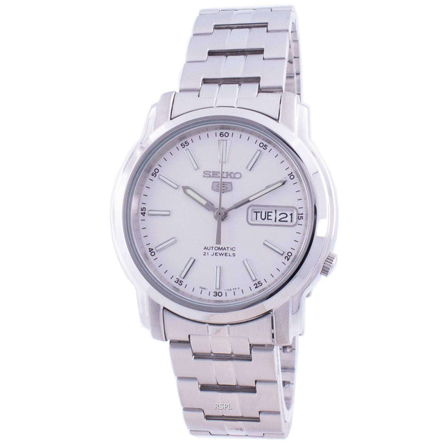 Seiko 5 Automatic White Dial SNKL75 SNKL75K1 SNKL75K Men's Watch