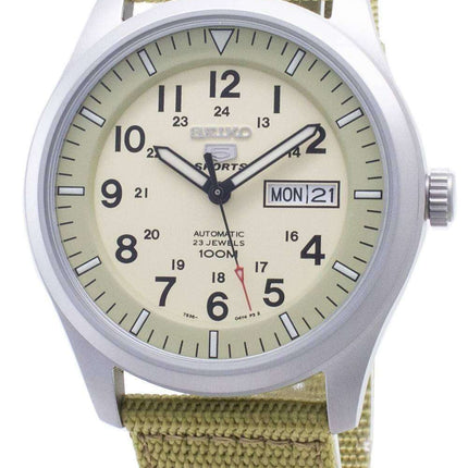 Seiko 5 Sports Automatic SNZG07K1 SNZG07 SNZG07K Military Nylon Strap Mens Watch