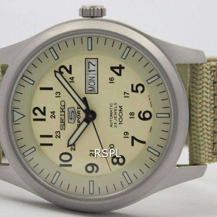 Seiko 5 Sports Automatic SNZG07K1 SNZG07 SNZG07K Military Nylon Strap Mens Watch