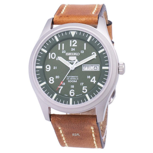 Seiko 5 Sports SNZG09K1-LS17 Automatic Brown Leather Strap Men's Watch