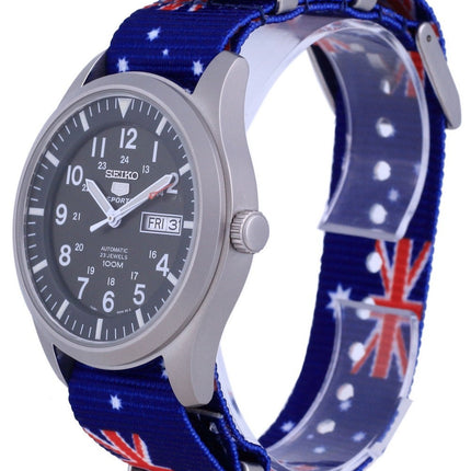 Seiko 5 Sports Military Automatic Polyester SNZG09K1-var-NATO30 100M Mens Watch