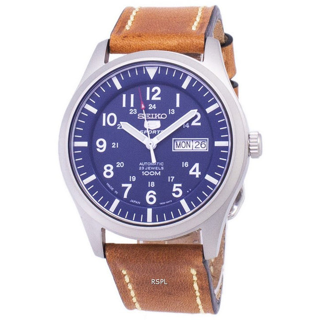 Seiko 5 Sports SNZG11J1-LS17 Automatic Brown Leather Strap Men's Watch