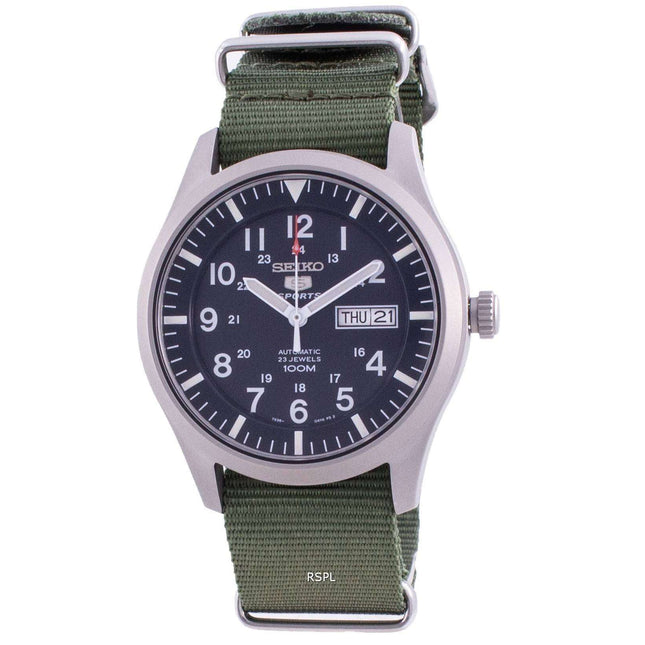 Seiko 5 Sports Blue Dial Automatic SNZG11K1-var-NATO9 100M Mens Watch