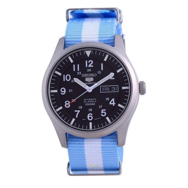 Seiko 5 Sports Automatic Polyester SNZG15K1-var-NATO24 100M Mens Watch