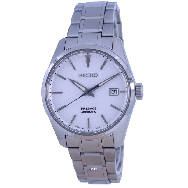 Seiko Presage Sharp Edged White Dial Automatic SPB165 SPB165J1 SPB165J 100M Mens Watch