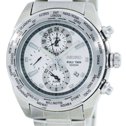 Seiko Premier World Time Alarm Quartz SPL029 SPL029P1 SPL029P Men's Watch