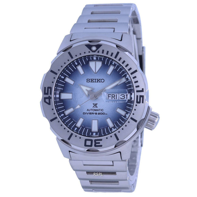 Seiko Prospex Save The Ocean Frost Monster Special Edition Automatic Divers SRPG57 SRPG57J1 SRPG57J 200M Mens Watch