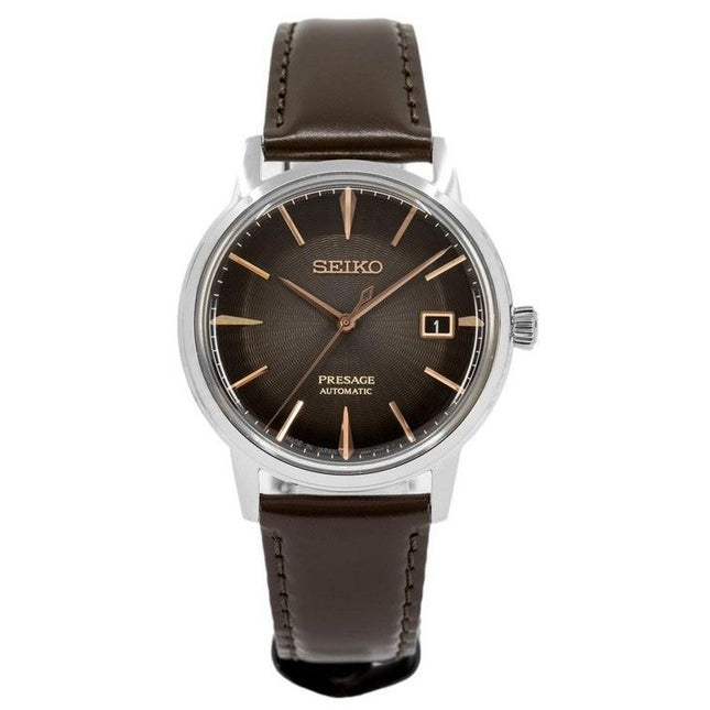 Seiko Presage Cocktail Time The Irish Coffee Charcoal Dial Automatic SRPJ17J1 Men's Watch