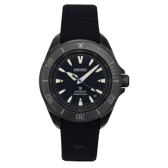 Seiko Prospex Sea Samurai Shog-urai Silicone Strap Black Dial Automatic Diver's SRPL15K1 200M Men's Watch