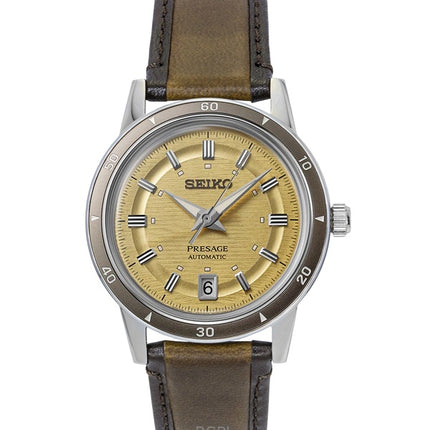 Seiko Presage Style 60's Stainless Steel Gold Dial Automatic SRPL75J1 Men's Watch