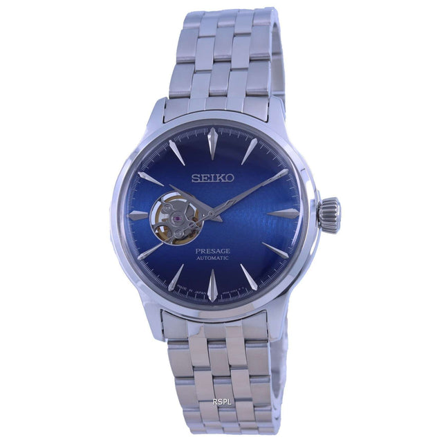 Seiko Presage Cocktail Time Blue Acapulco Open Heart Automatic SSA439 SSA439J1 SSA439J Mens Watch