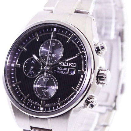 Seiko Solar Titanium Chronograph SSC367P1 SSC367P Mens Watch