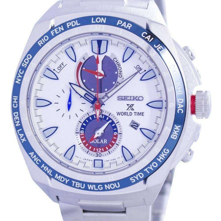 Seiko Prospex Sea World Time Solar Chronograph SSC485 SSC485P1 SSC485P Men's Watch