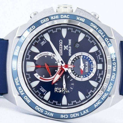 Seiko Prospex Solar World Time Chronograph Power Reserve SSC489 SSC489P1 SSC489P Men's Watch