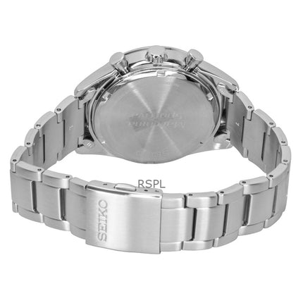 Seiko Chronograph Stainless Steel Blue Dial Solar SSC801P1 100M Men's Watch