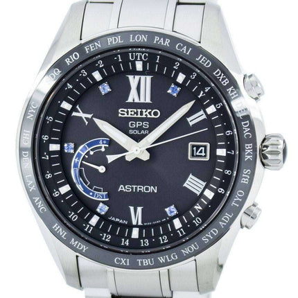 Seiko Astron Titanium GPS Solar World Time Japan Made SSE117 SSE117J1 SSE117J Men's Watch