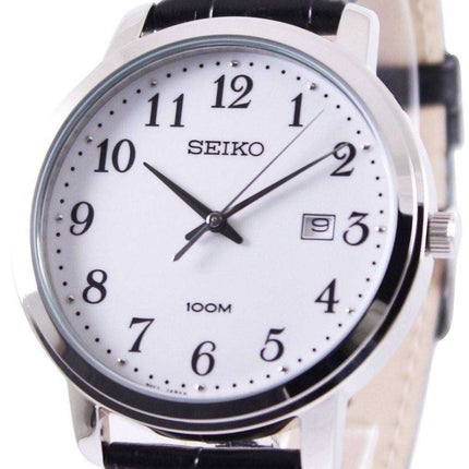 Seiko Quartz Leather Strap SUR113P1 SUR113P Mens Watch